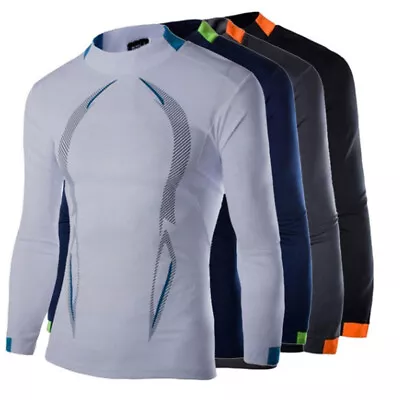 Mens Rash Guard Shirts Quick Dry Swim Shirts UV Protection Long Sleeve T-Shirts • $5.94