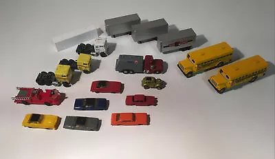 N Scale Lot Of Model Vehicles Trucks School Buses Cars As Is • $5.50