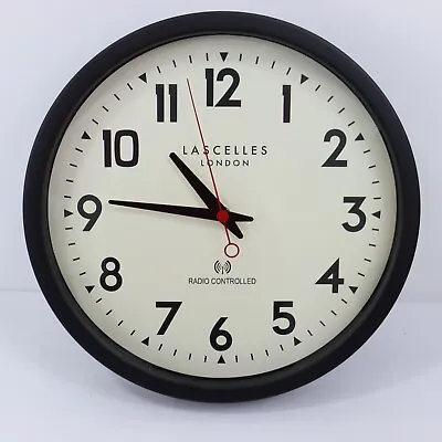 £30 • Buy Lascelles Radio Controlled Arabic Numeral Analogue Wall Clock 36cm Black