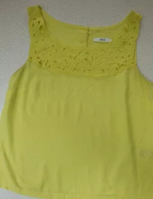 Marks And Spencer Linen Top Size 10 Yellow • £4.50