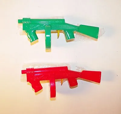 Vintage 1960s Set Of 2 Plastic Tommy Gun Clicker Toy • $7.98