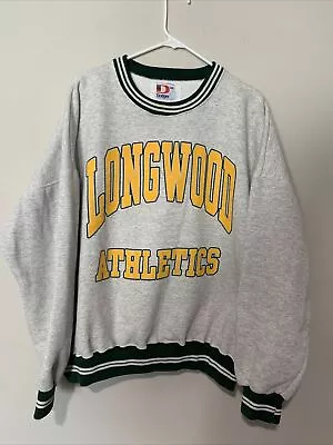 Vintage 90s LONGWOOD Athletics Sweatshirt USA Mens 2XL Highschool Sports • $60