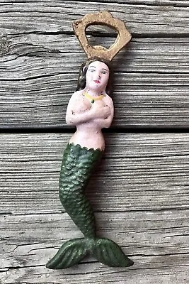 Mermaid Cast Iron 8” Long Colorful & Heavy Nautical Beer Bottle Opener • $21.25