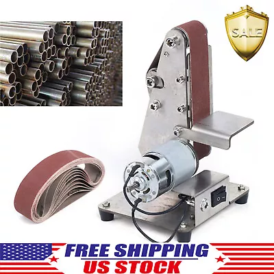 Electric Belt Grinder Vertical Belt Sander Polishing Grind Machine Dual Bearing • $47.50