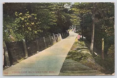 Macatawa Park Michigan~View In Lovers Lane~Vintage Postcard • $3