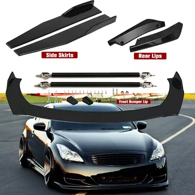 For Infiniti G35 G37 Coupe Sedan Front Splitter Bumper Lip Spoiler + Strut Rods • $66.49