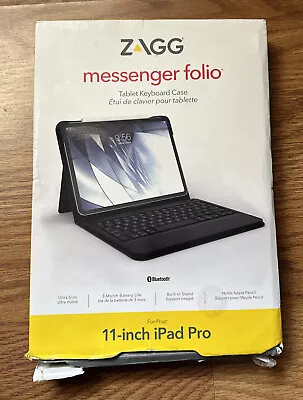 $9 • Buy ZAGG Messenger Keyboard Folio Case For Apple® IPad Pro 11   Black