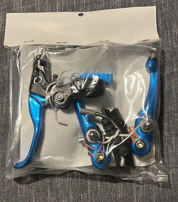 BMX V-Brake And Brake Lever - Anodized BLUE • $10