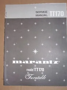 Marantz Service/Repair Manual~TT170 Turntable • $19.98