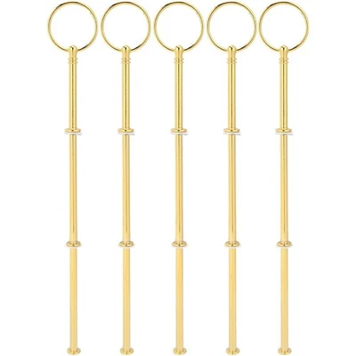 £10.66 • Buy 5 Set Wedding Metal Gold 3 Tier Cake Stand Center Handle Rods Fittings Kit