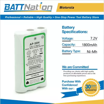 7.2V 1800mAh NiMh Battery For Motorola HNN9018/A/AR CP50 Radius SP50 HNN9018A • $20.45