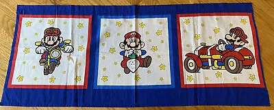 Vintage Super Mario Bros Valance Curtain Fabric 44.5” X 18.5”  90’s • $19.99