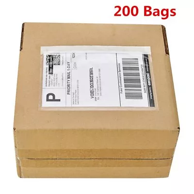 200 7.5x5.5 Clear Packing List Invoice Shipping Envelopes Top Load Seft Adhesive • $19.95