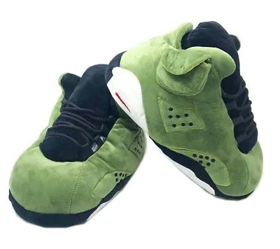 £25 • Buy One Size Fits All Aj Style Green Black Slippers (shoes Trainers Sneakers Jordan)