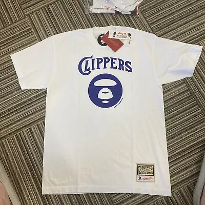 New Mitchell And Ness Hwc Aape Bape Los Angeles Clippers Tee Shirt Medium • $25