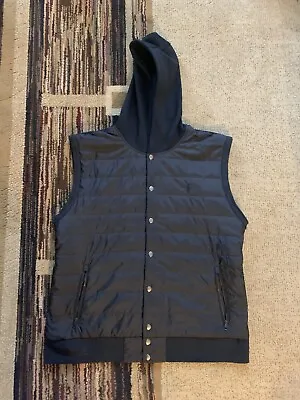 Ralph Lauren Polo Golf Hooded Puffer Vest XXL XL Black • $59.99