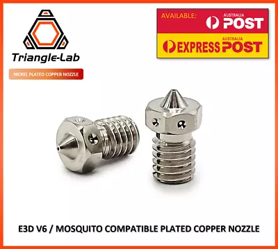 V6 E3D 0.6mm Compatible Nozzle Hardened High Temp Plated Copper 1.75mm Upgrade • $17.95