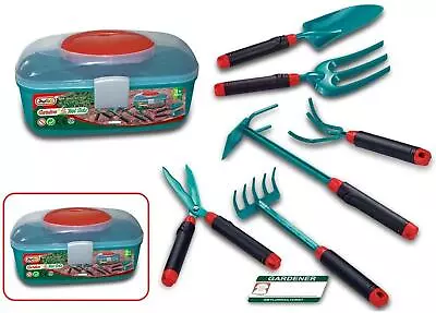 Durable Kids Garden Tool Set Kit With Trowel Rake Shears Fork Cultivator & More • £12.99