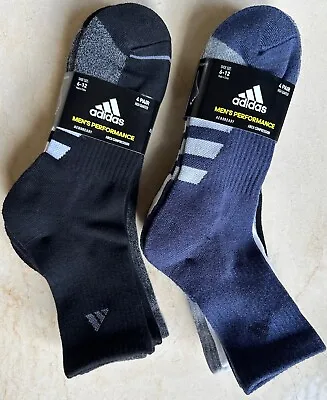 4 Pairs Adidas Men's Performance High Quarter Socks • $22.98