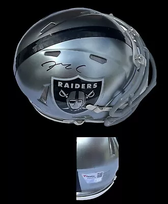 Max Crosby Autographed Las Vegas Raiders Mini Helmet Fanatics COA • $288.72