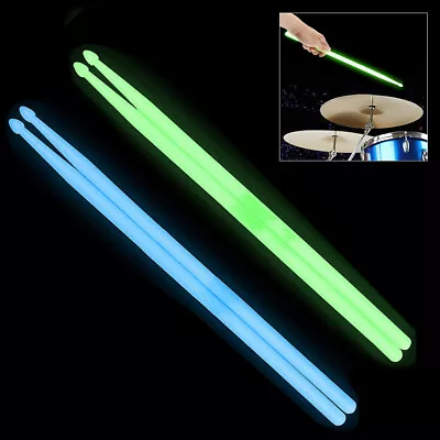 $14.46 • Buy Noctilucent 5A 2 Colors Optional Dark Luminous Drum Sticks For Stage Performance