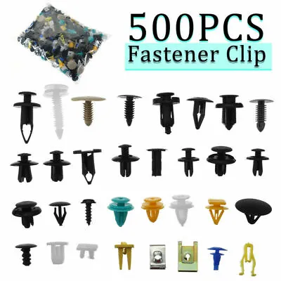 500Pcs Auto Car Mixed Fastener Clip Bumper Fender Trim Plastic Rivet Door Panel • $12.99