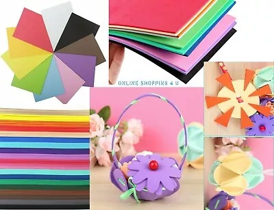 A4 Creative Multipack Tonal Colours Craft Foam Sheets Kids DIY Arts Scrapbooking • £3.99