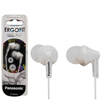 Panasonic RP-HJE125E-W Ergofit Stereo In-Ear Wired Headphones/Earphones - White • £9.80