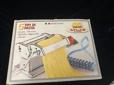 Marcato Atlas Pasta Machine W Removable Cutters & Accessories  Italy • $60