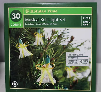 Holiday Time Musical Bell Light Set Red 7 Function 25 Songs 30 Lights • $29.99