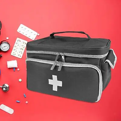 Medical Storage Bag Large Capacity Emergency Kits Organizer For Gym Car Home • £19.24