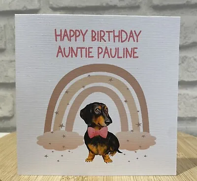 Personalised Birthday Card For Dachshund Sausage Dog Lover • £2.49