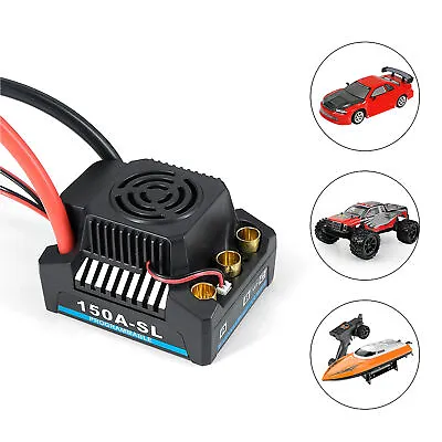 150A Brushless ESC Waterproof BEC 5A/5.8V Speed Controller For 1/8 RC Car • £31.90
