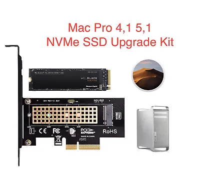 WD Black 2TB NVMe SSD Mac Pro 41 51 2009 2010 2012 Upgrade Kit • $234.95