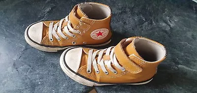 Converse. Faux Tan Leather. Youth Size 11 • £15