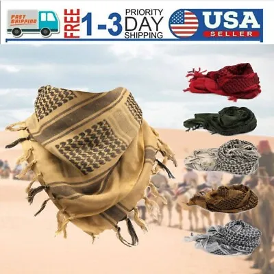 US Military Army Shemagh Tactical Desert Keffiyeh Scarf Cotton Scarves New • $8.44