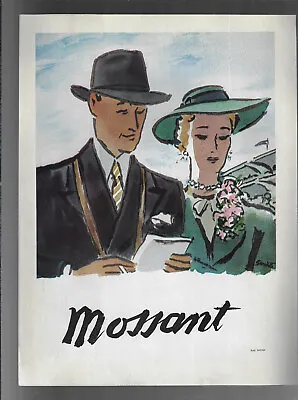 VINTAGE ADVERTISING Color MOSSANT 1930s  MARTELL COGNAC  SPIRITS   FRENCH • $6