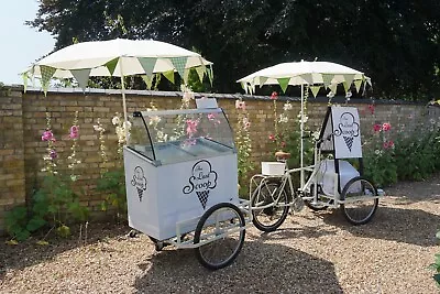 Ice Cream Tricycle E Bike Trike Wedding Hire Battery Powered Freezer Business • £3995