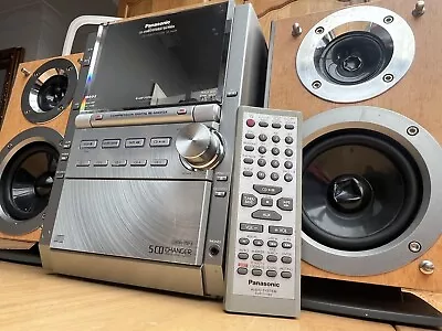 PANASONIC SA-PM28 140W 5-CD Changer/cassette/Radio Turner Stereo System • £99