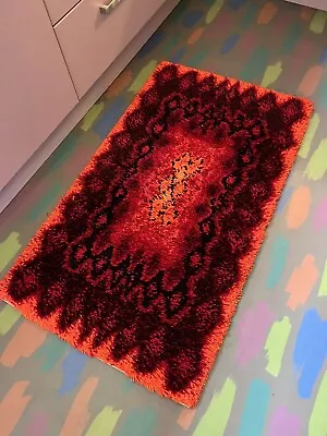 £129.99 • Buy Vintage Retro 1970’s Shag Rya Style Rug