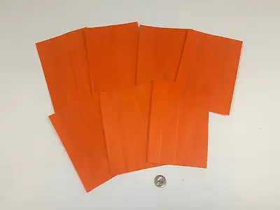 1 Lot Of 7pcs Dyed Orange Raw Veneer Shorts Lot #563 • $15.49