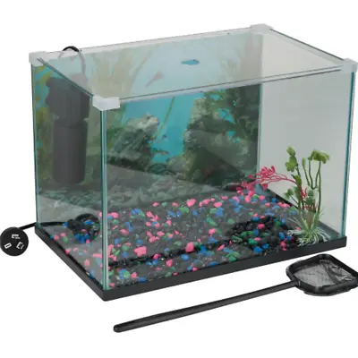 $44.95 • Buy 20 Litre Fish Aquarium Tank Starter Kit Pack With Accessories And Free Shipping.