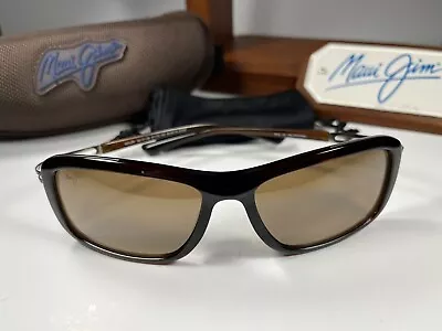 Maui Jim Kihei 211-26 Gloss Rootbeer Sunglasses W/Bronze Polarized Lens RARE • $73.62