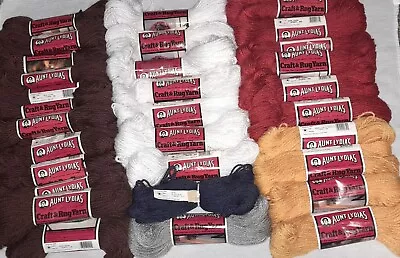 Aunt Lydia's Polyester 5 Bulky Rug Yarn  30 Skeins    Older Colors • $41.85