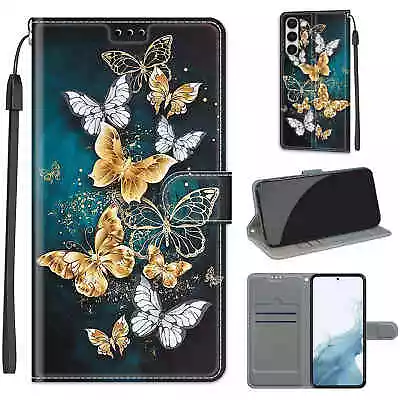 2D Luxury Butterfly For Various Phone Magnetic Flip Wallet Card Stand Case Cover • $7.69