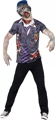 £9.99 • Buy Smiffys Men School Boy Zombie Costume, Grey, L - Size 42 -44 UK