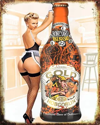 Hobgoblin Beer Sexy Pin Up Girl Man Cave Bar Metal Plaque Sign Others Listed 343 • £6.99