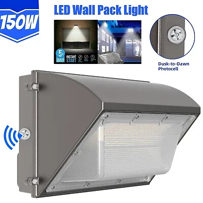 150Watt LED Wall Pack Light With Photocell 18000LM 600W Metal Halide Equivalent • $88