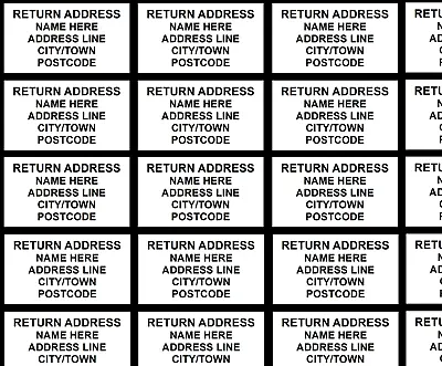 £2.99 • Buy Personalised Self Adhesive Name Return Address Sticky Labels Stickers 