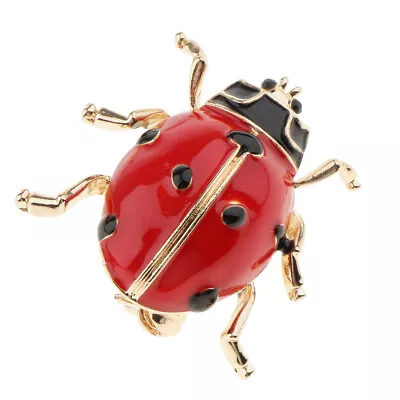 Enamel Ladybird Bug Insect Brooch Pin Womens Mens Fashion Jewellery Red • £3.66